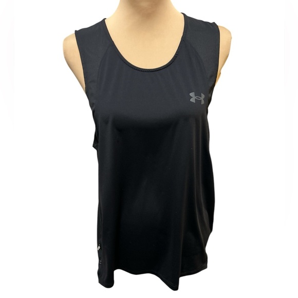 Under Armour Women's Heat Gear Iso Chill Tank Top Black Size Large Fitted Active - Picture 1 of 10